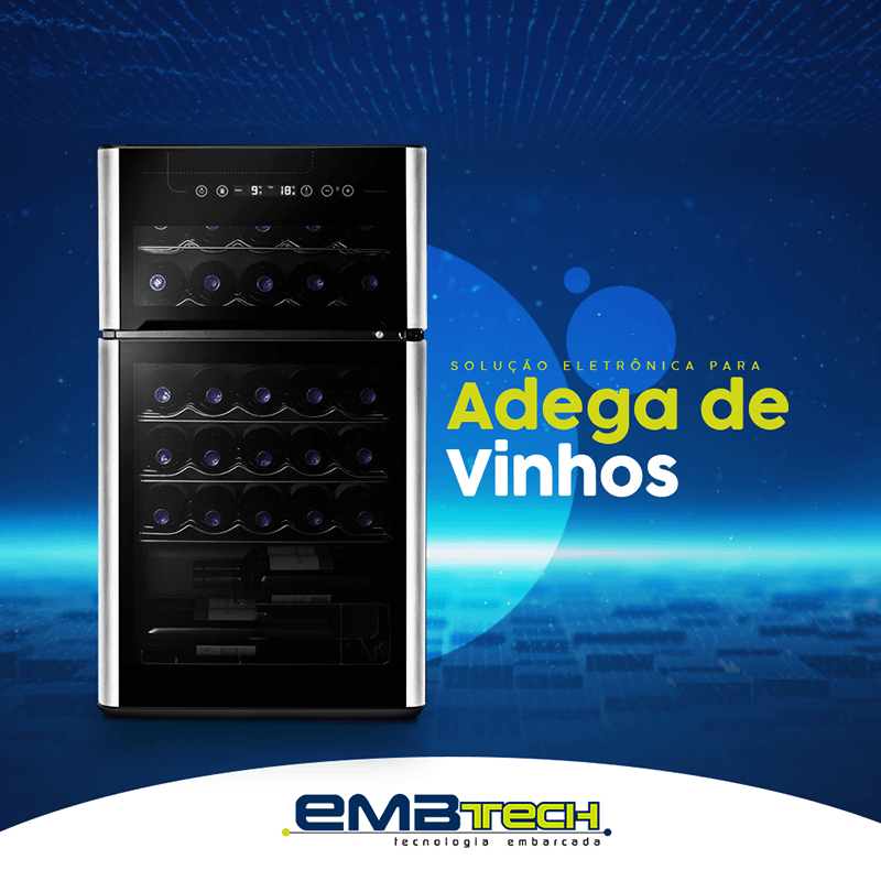 Solução eletrônica para adegas de vinho