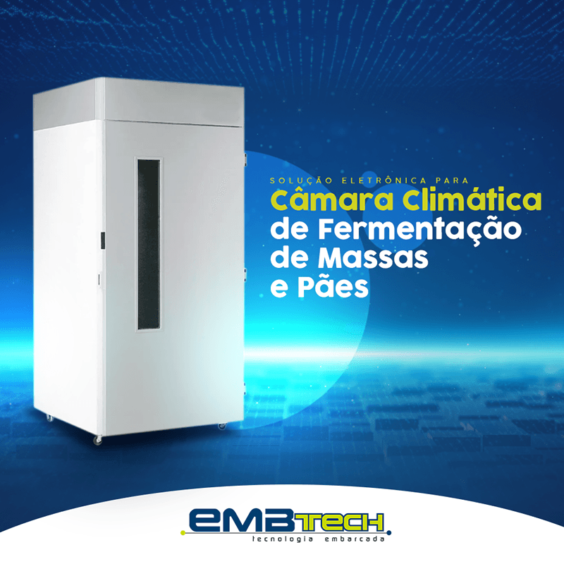 Controle eletrônico para câmara climática de fermentação de massas e pães